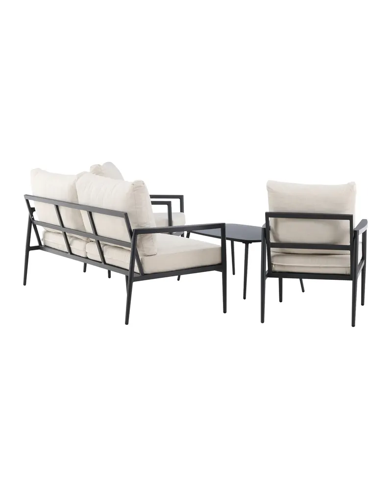Taromina Gartenlounge mit Sofa, zwei Sesseln und Tisch, Ansicht 11