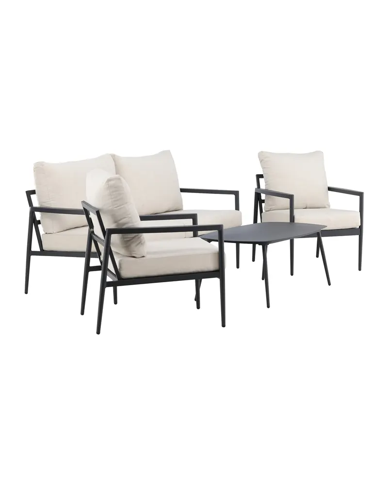 Taromina Gartenlounge mit Sofa, zwei Sesseln und Tisch, Ansicht 12