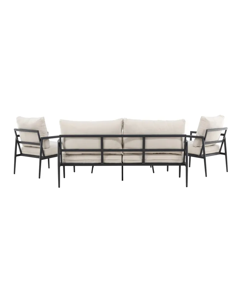 Taromina Gartenlounge mit Sofa, zwei Sesseln und Tisch, Ansicht 4