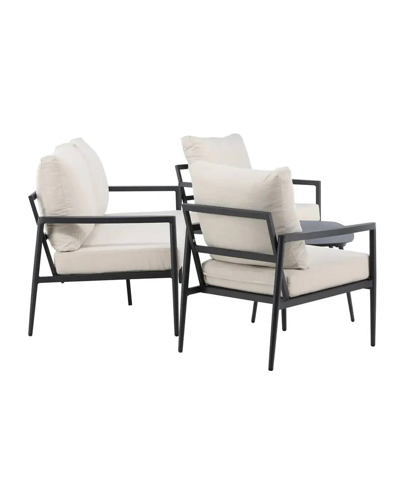Taromina Gartenlounge mit Sofa, zwei Sesseln und Tisch, Ansicht 5