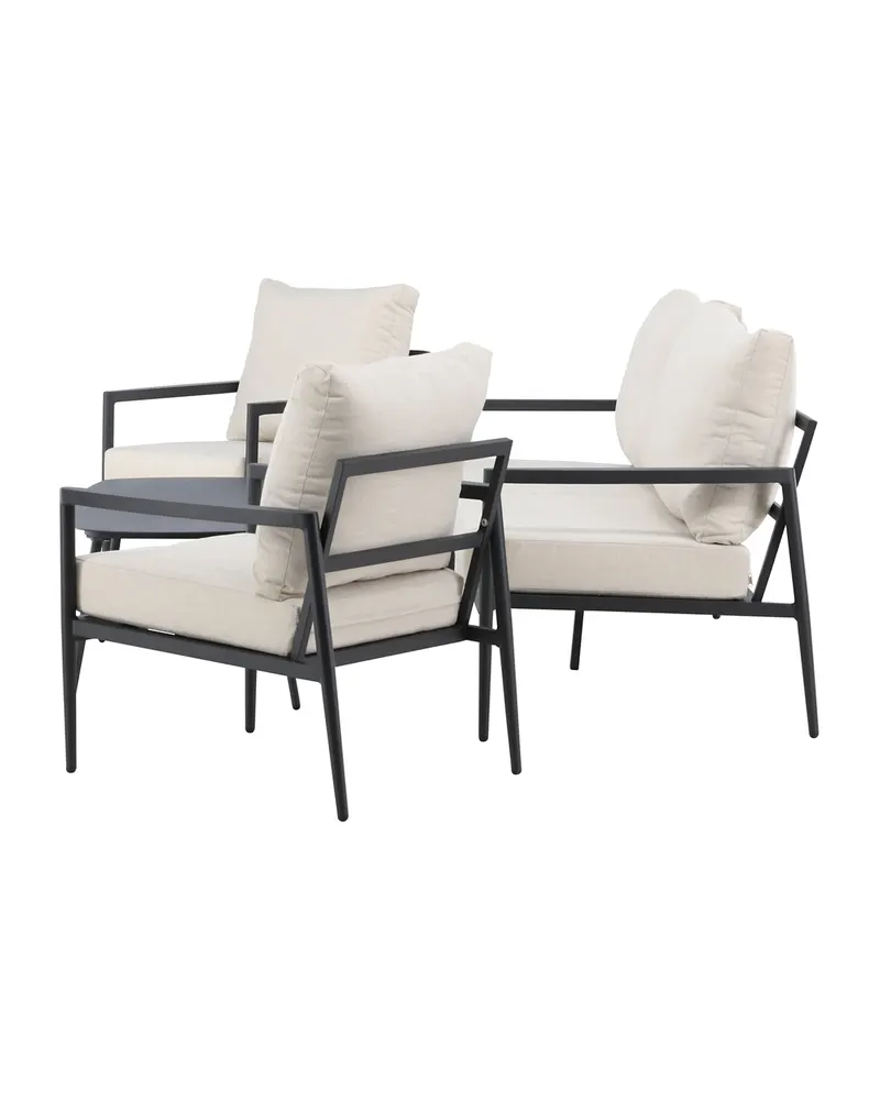 Taromina Gartenlounge mit Sofa, zwei Sesseln und Tisch, Ansicht 7