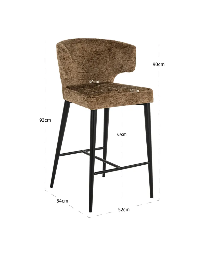 Counterstuhl Taylor, Brandy fusion von Richmond Interiors, Produktansicht 8