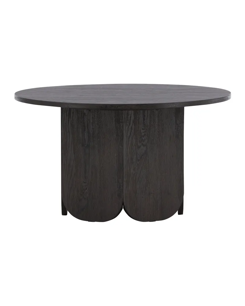 Tekla runder Couchtisch mit gewelltem Sockel in Ø 80 cm, Schwarz, Ansicht 3