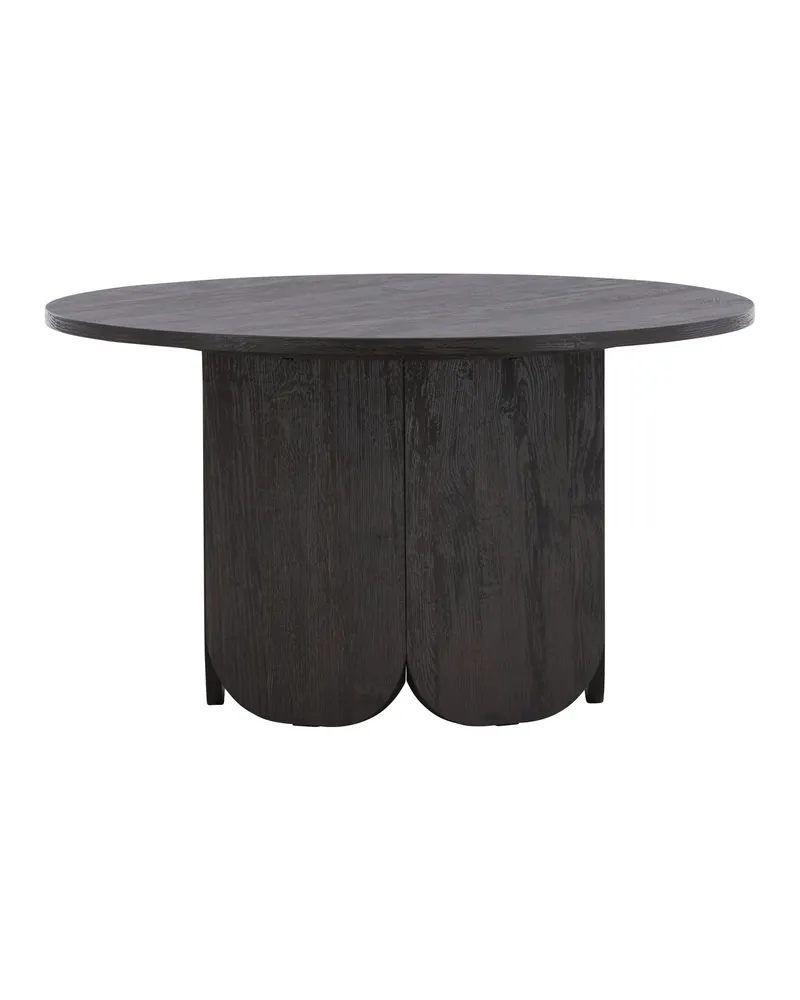 Tekla runder Couchtisch mit gewelltem Sockel in Ø 80 cm, Schwarz, Ansicht 5