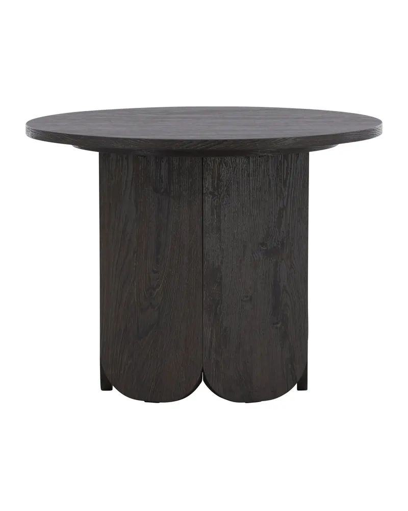 Tekla runder Couchtisch mit gewelltem Sockel in Ø 60 cm, Schwarz, Ansicht 3