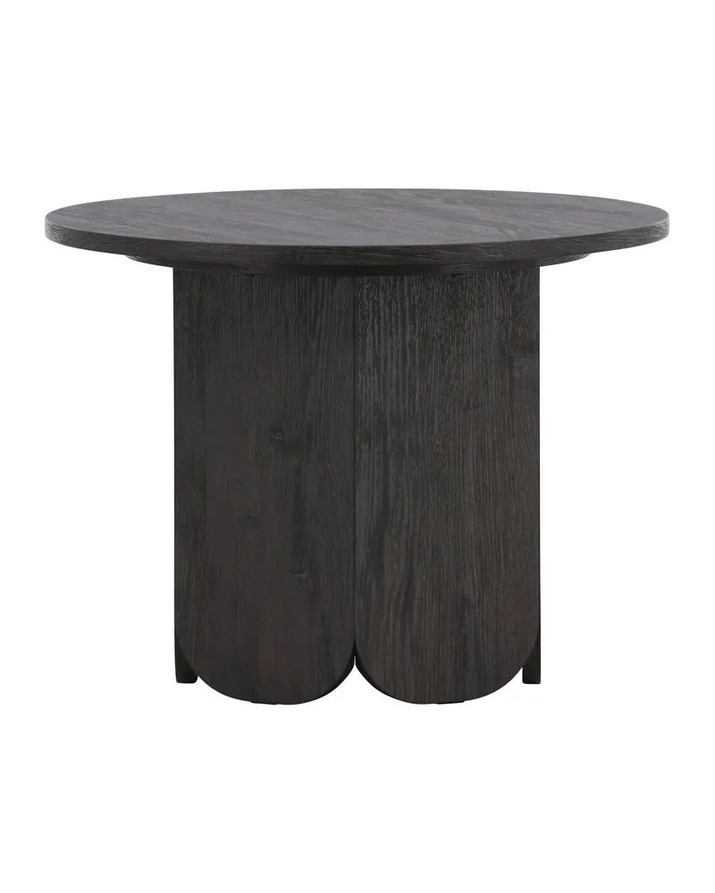 Tekla runder Couchtisch mit gewelltem Sockel in Ø 60 cm, Schwarz, Ansicht 5