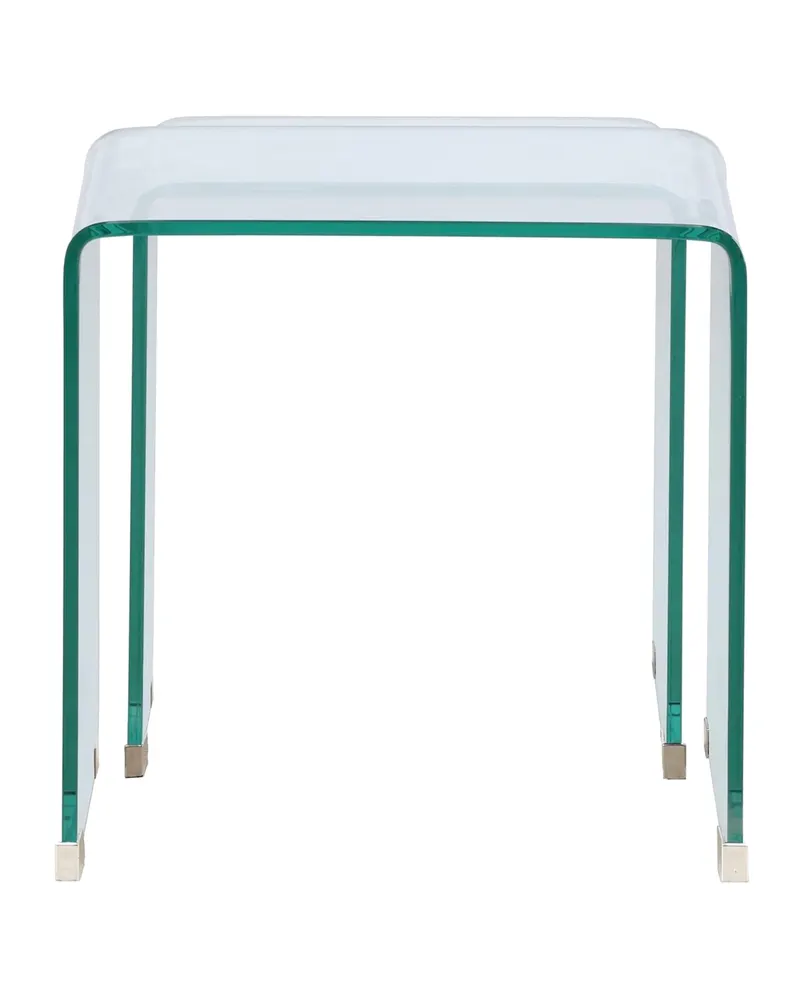 Telemark Satztisch-Set aus gebogenem Glas in Klar, Gestell Transparent, Ansicht 7