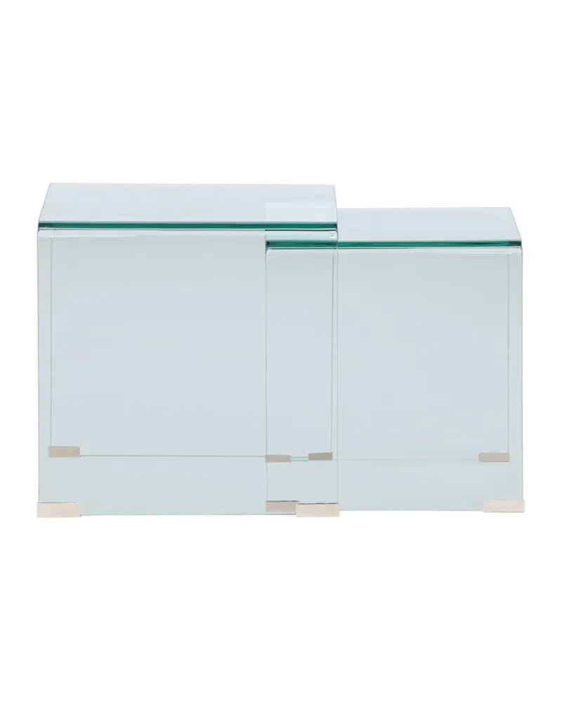Telemark Satztisch-Set aus gebogenem Glas in Klar, Gestell Transparent, Ansicht 10