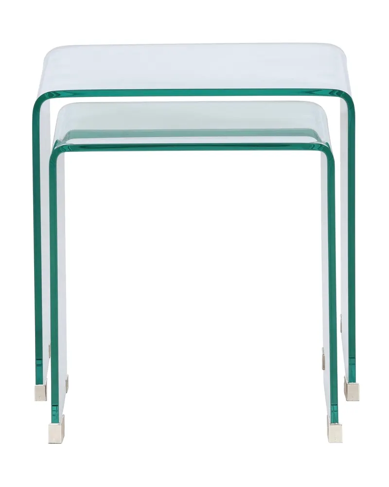 Telemark Satztisch-Set aus gebogenem Glas in Klar, Gestell Transparent, Ansicht 5
