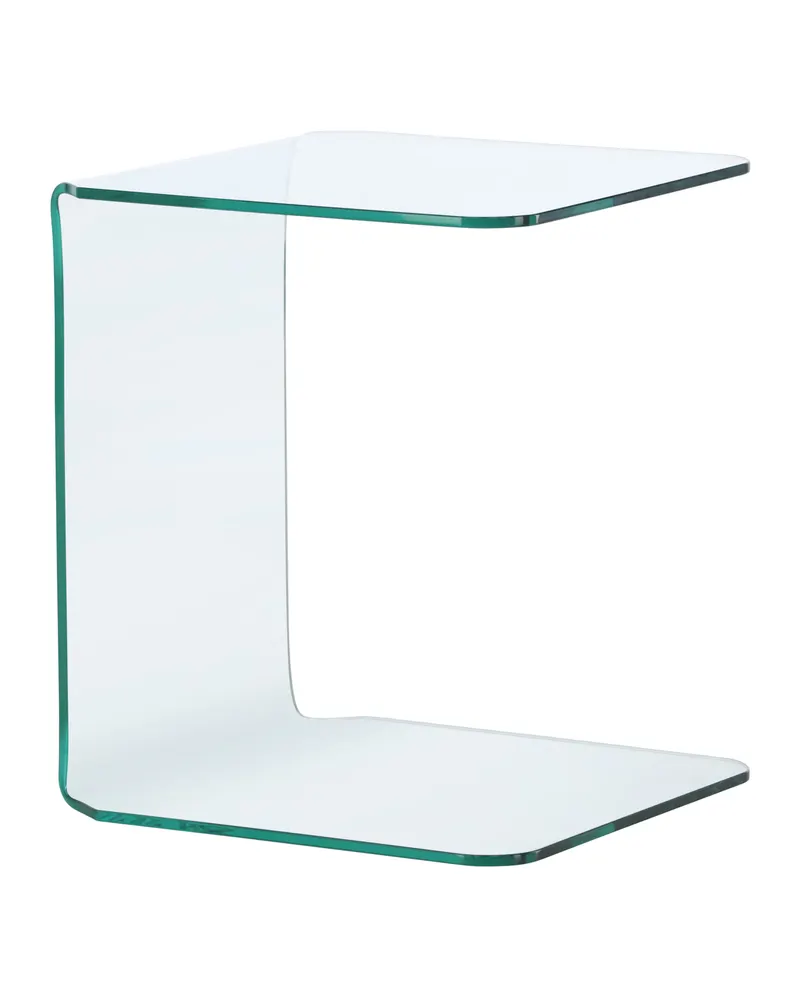 Telemark Beistelltisch aus Glas in C-Form, Ansicht 2