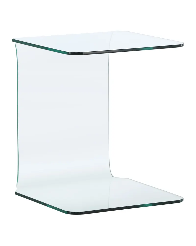 Telemark Beistelltisch aus Glas in C-Form, Ansicht 3