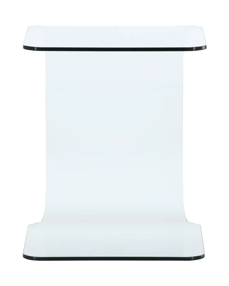 Telemark Beistelltisch aus Glas in C-Form, Ansicht 4