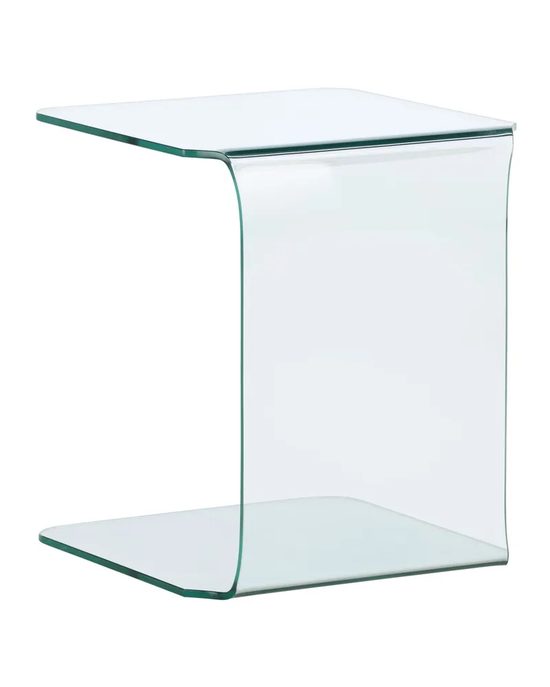 Telemark Beistelltisch aus Glas in C-Form, Ansicht 5
