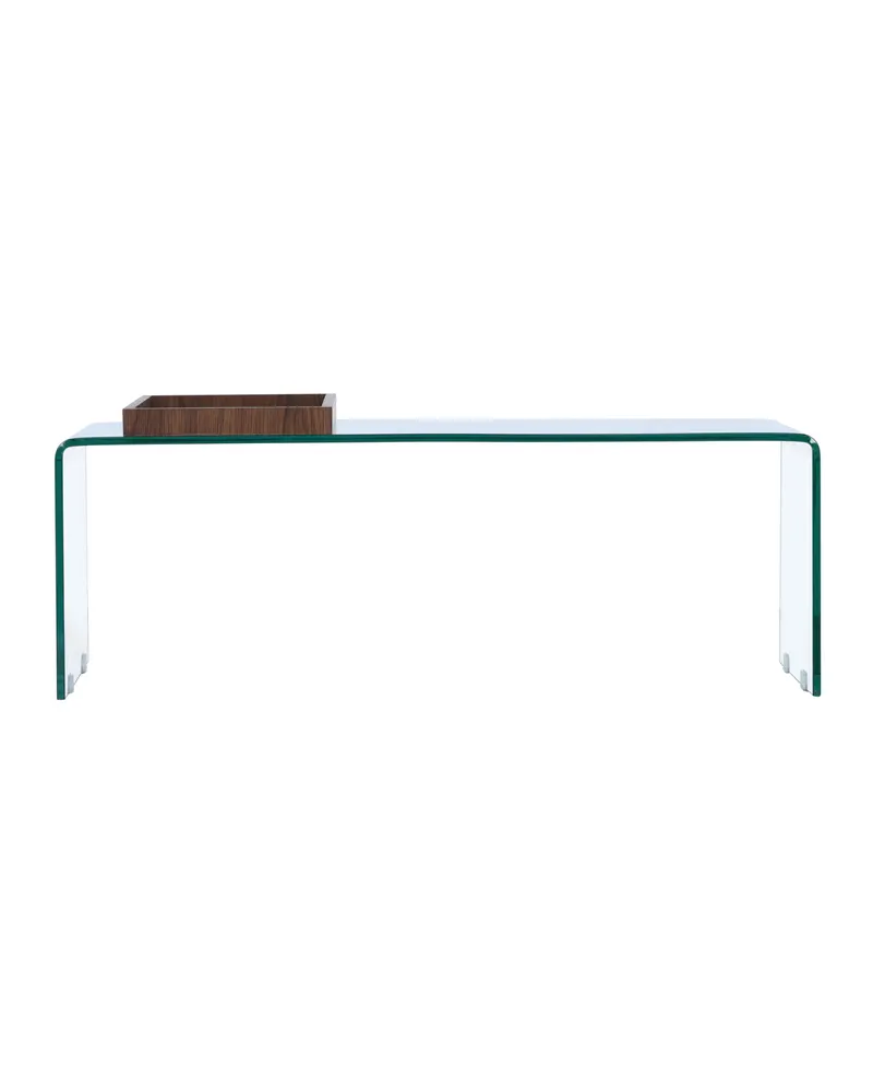 Telemark Couchtisch aus gebogenem Glas in 110 × 50 cm, Transparent, Ansicht 1