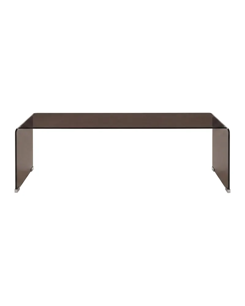 Telemark Couchtisch aus gebogenem Glas in 120 × 60 cm, Braun, Ansicht 4