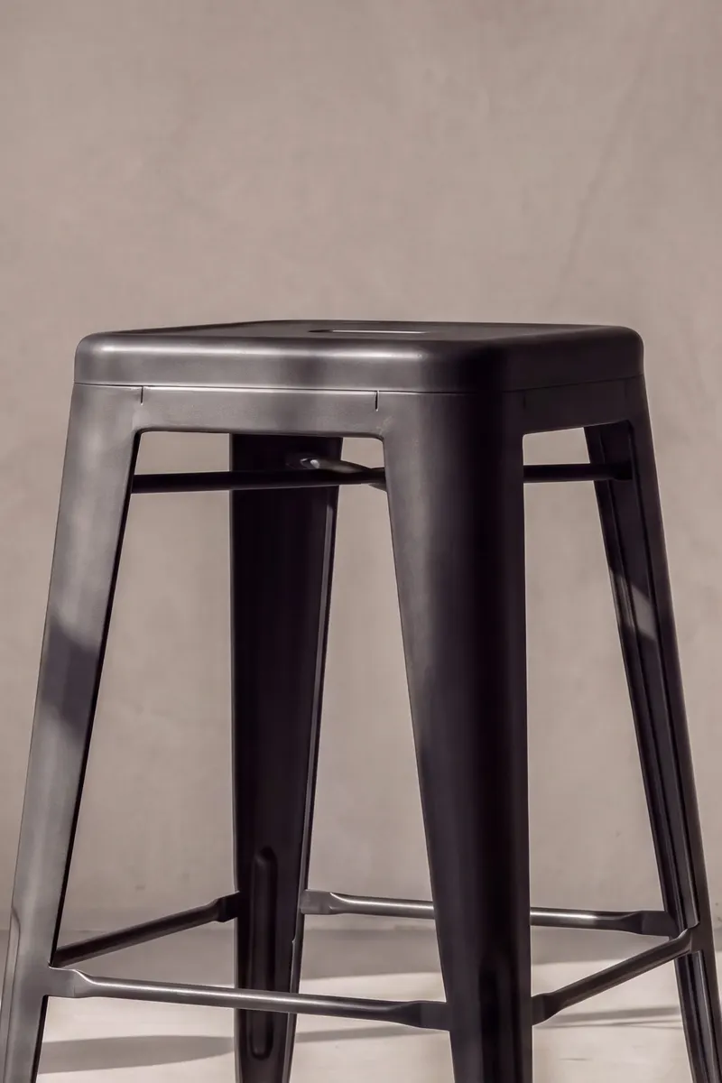 Tempe Esszimmerstuhl aus Stahl in Schwarz, im Wohnraum, Ansicht 3