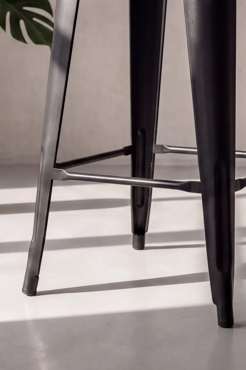 Tempe Esszimmerstuhl aus Stahl in Schwarz, im Wohnraum, Ansicht 4