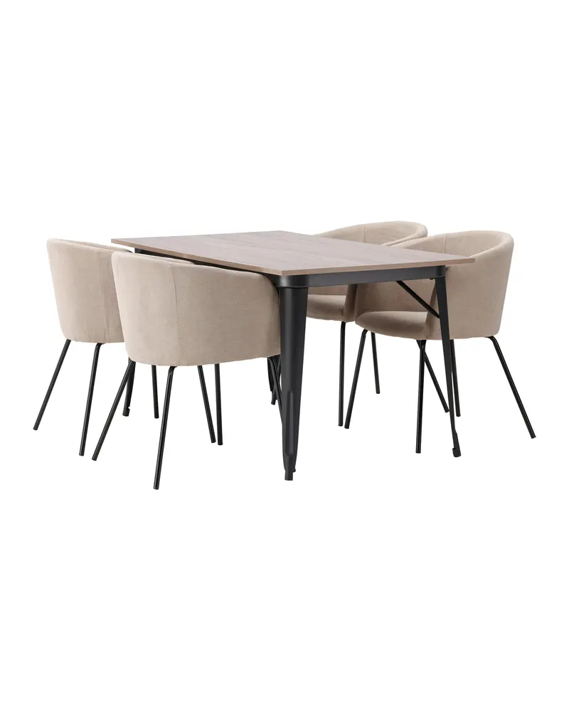 Tempe & Berit Essgruppe mit rechteckigem Esstisch und 4 Stühlen, Ansicht 6