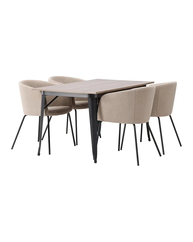 Tempe & Berit Essgruppe mit rechteckigem Esstisch und 4 Stühlen, Ansicht 8