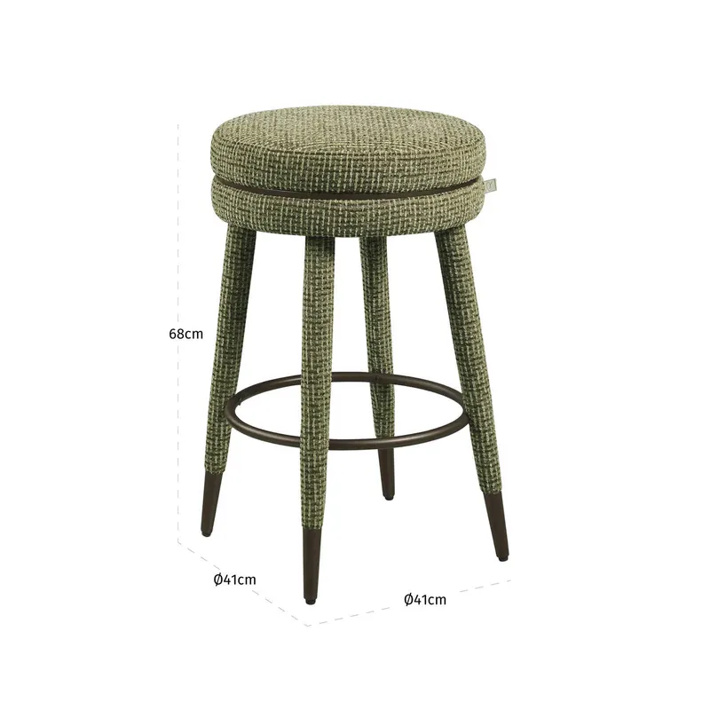 Counterstuhl Tenashar, Green blockweave von Richmond Interiors, Maßzeichnung 5
