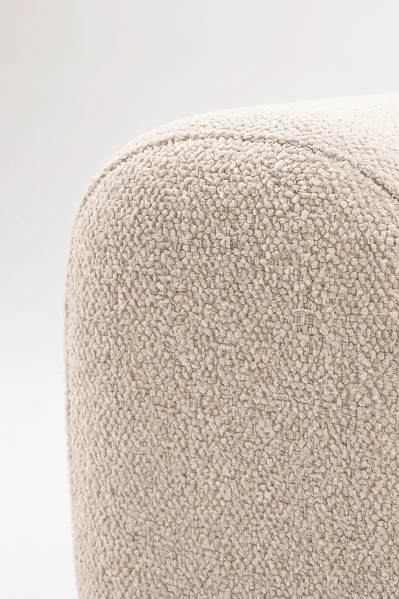 Teo Schlafsofa mit Chaiselongue in Beige, Gestell Schwarz, im Wohnraum, Ansicht 5