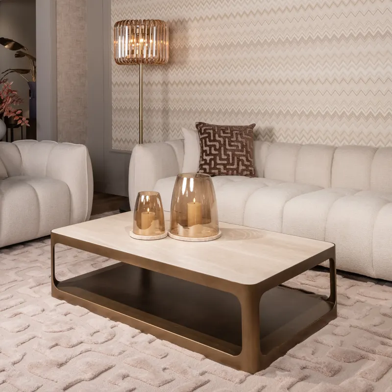 Stehleuchte Channa, Bronzefarben von Richmond Interiors, Wohnbeispiel 2, im Wohnraum