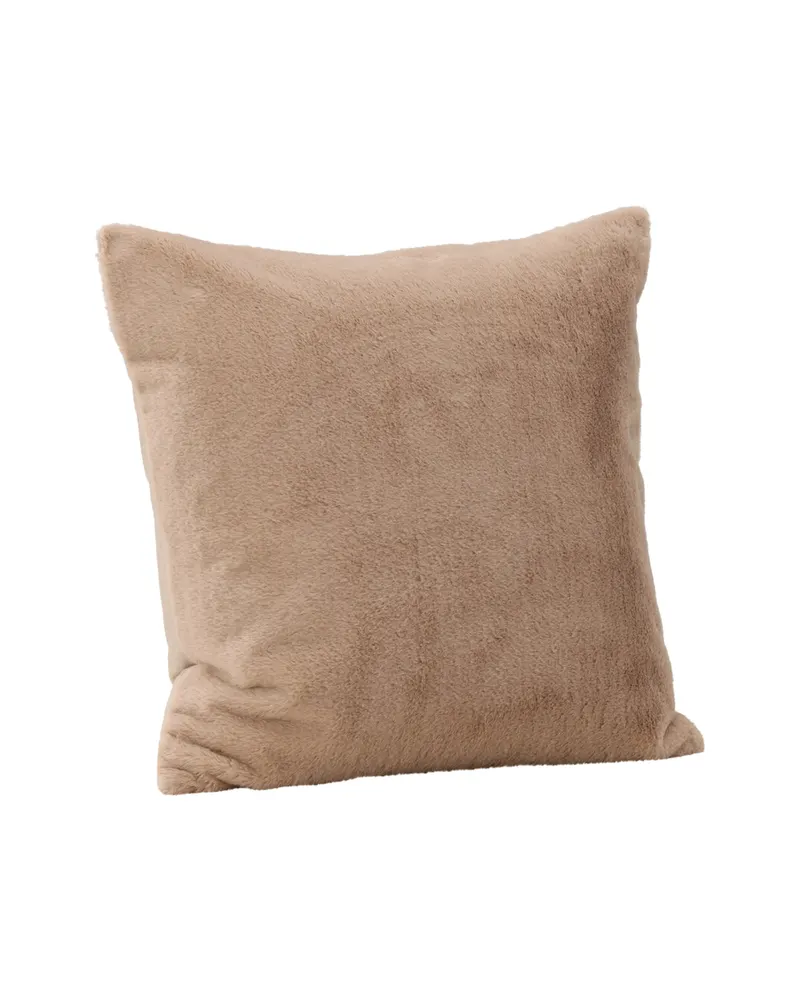 Thea Kissenbezug 50 × 50 cm mit flauschiger Vorderseite in Beige, Ansicht 4