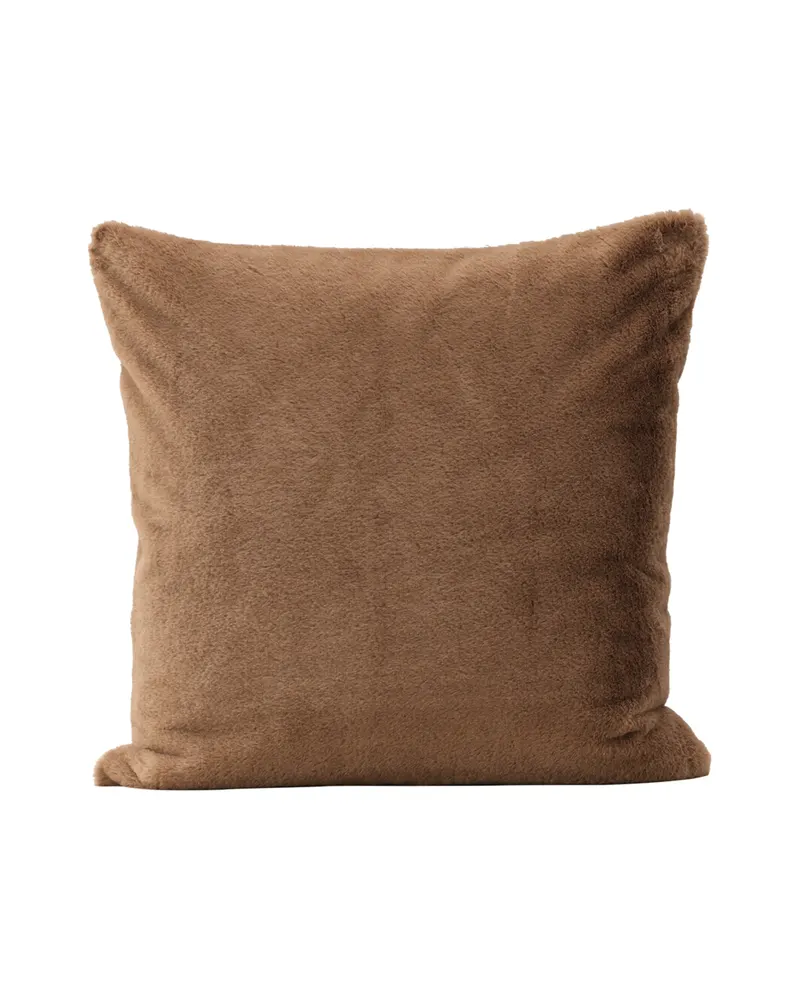 Thea Kissenbezug 50 × 50 cm mit flauschiger Vorderseite, Beige