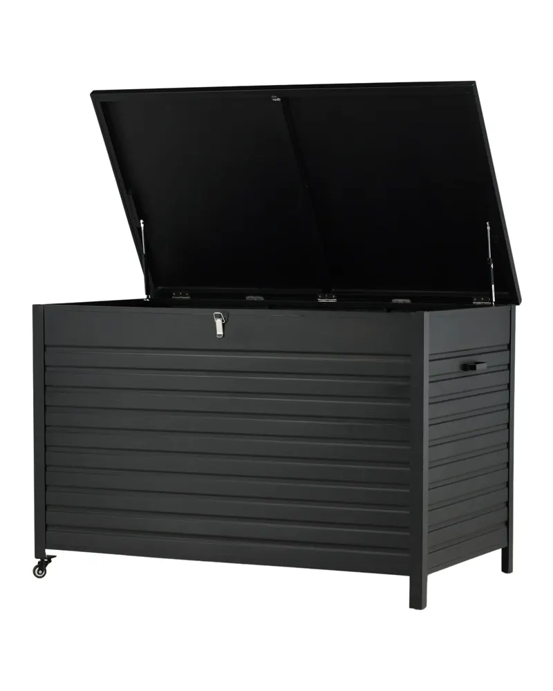 Tiana Auflagenbox aus Aluminium mit Lamellenfront, Ansicht 4