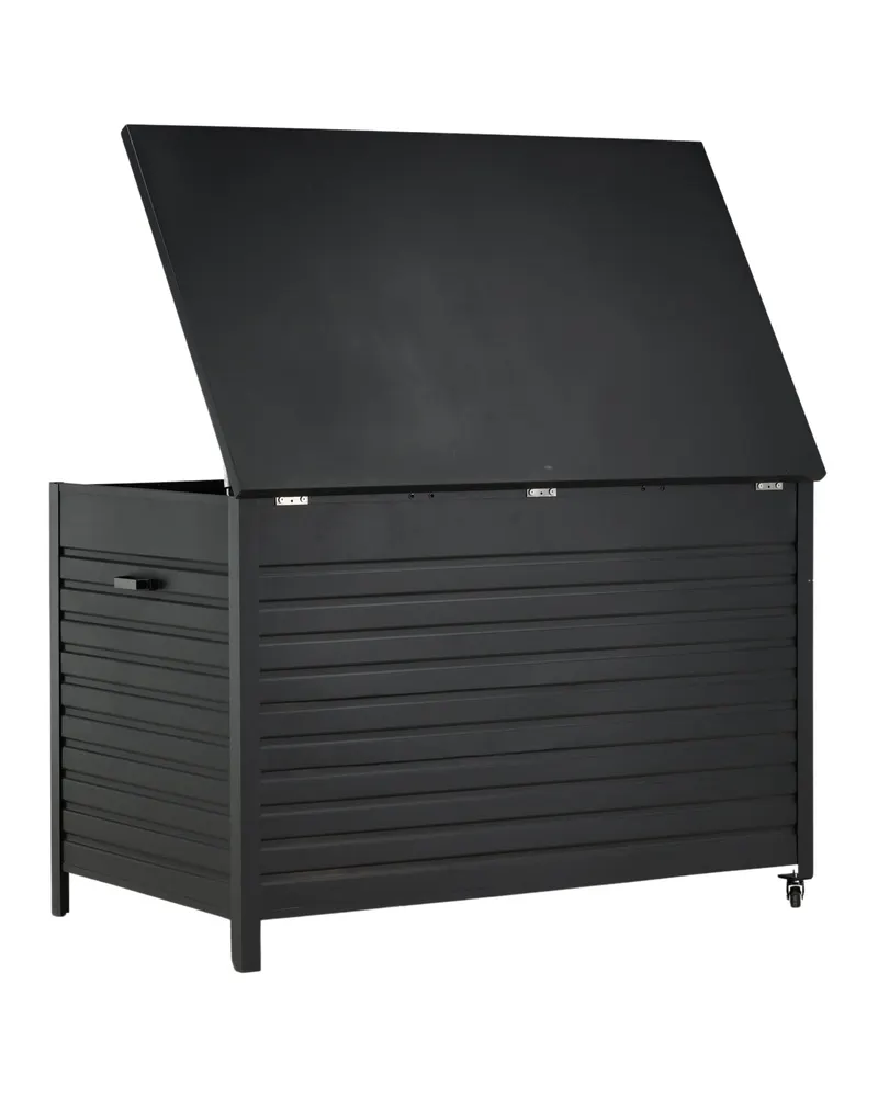 Tiana Auflagenbox aus Aluminium mit Lamellenfront, Ansicht 5