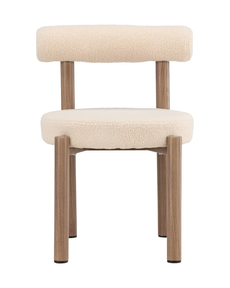 Tillo Esszimmerstuhl aus Bouclé mit rundem Sitz, Ansicht 2