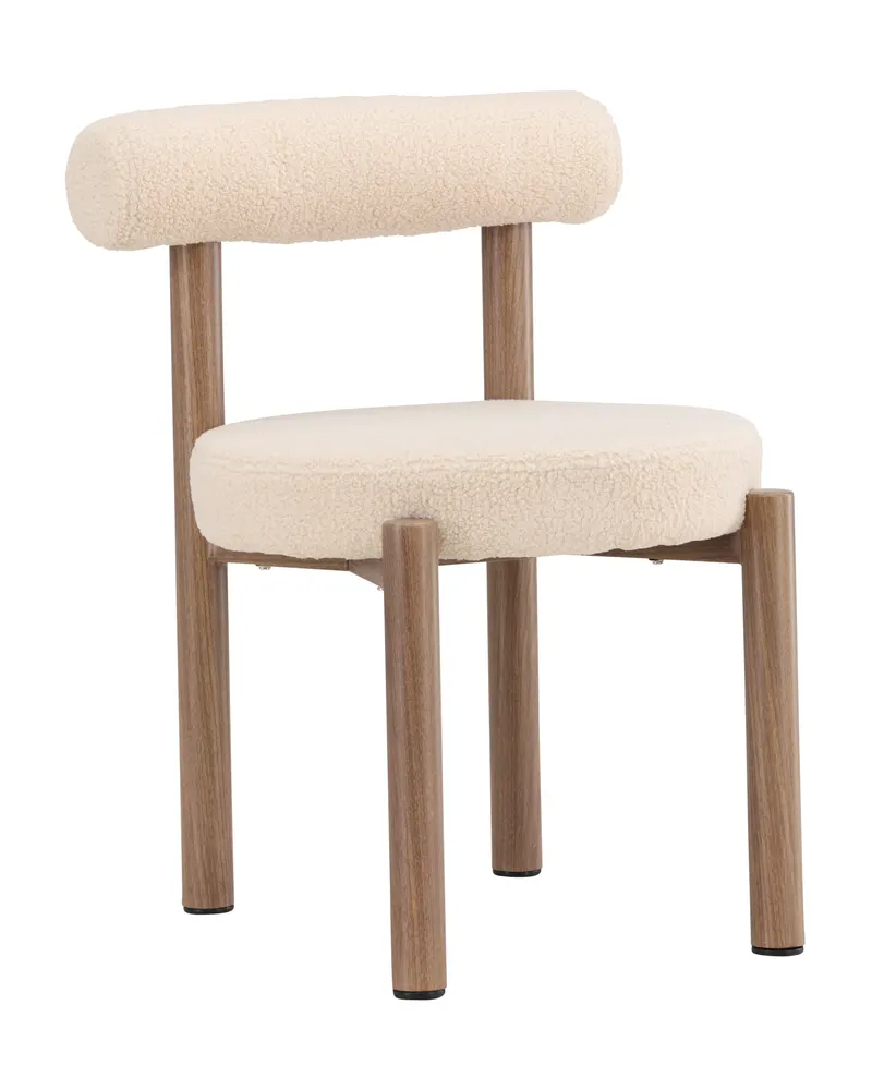 Tillo Esszimmerstuhl aus Bouclé mit rundem Sitz, Ansicht 3