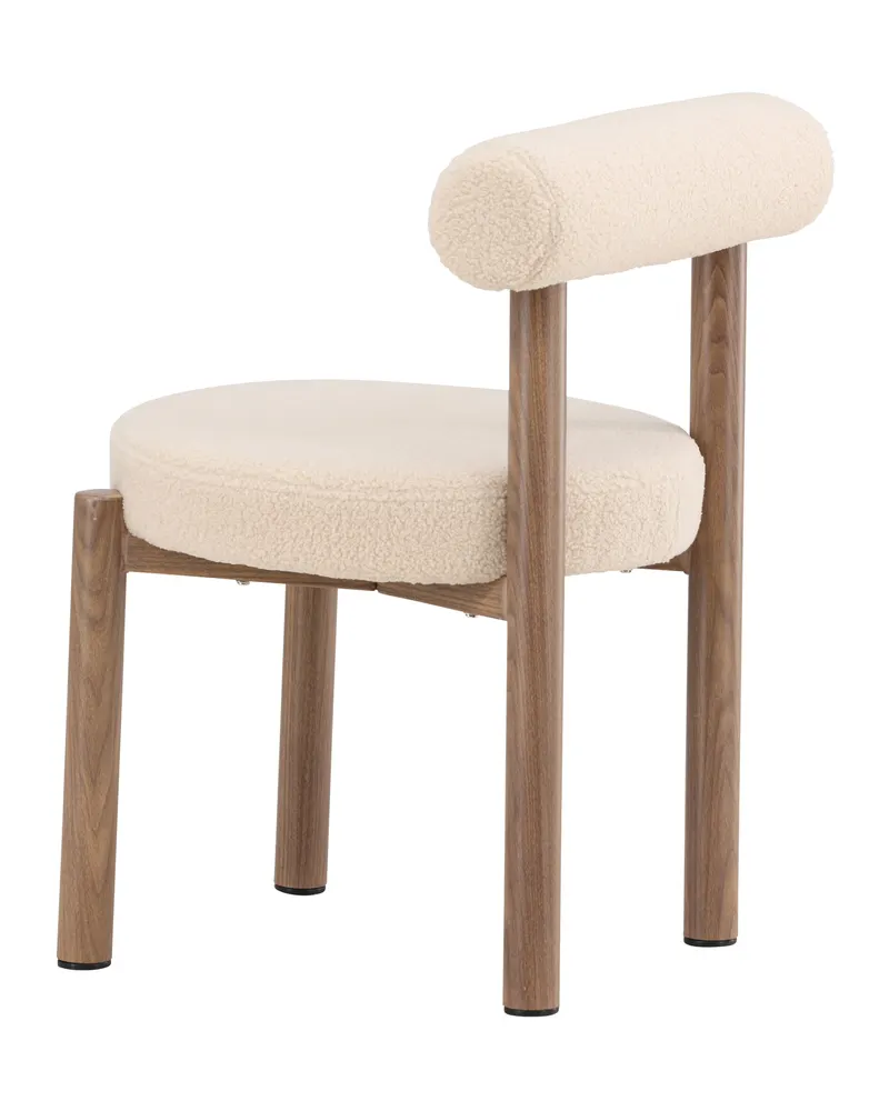 Tillo Esszimmerstuhl aus Bouclé mit rundem Sitz, Ansicht 5