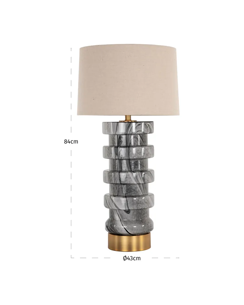 Tischleuchte Jaylee, Schwarz/Weiß von Richmond Interiors, Produktansicht 3