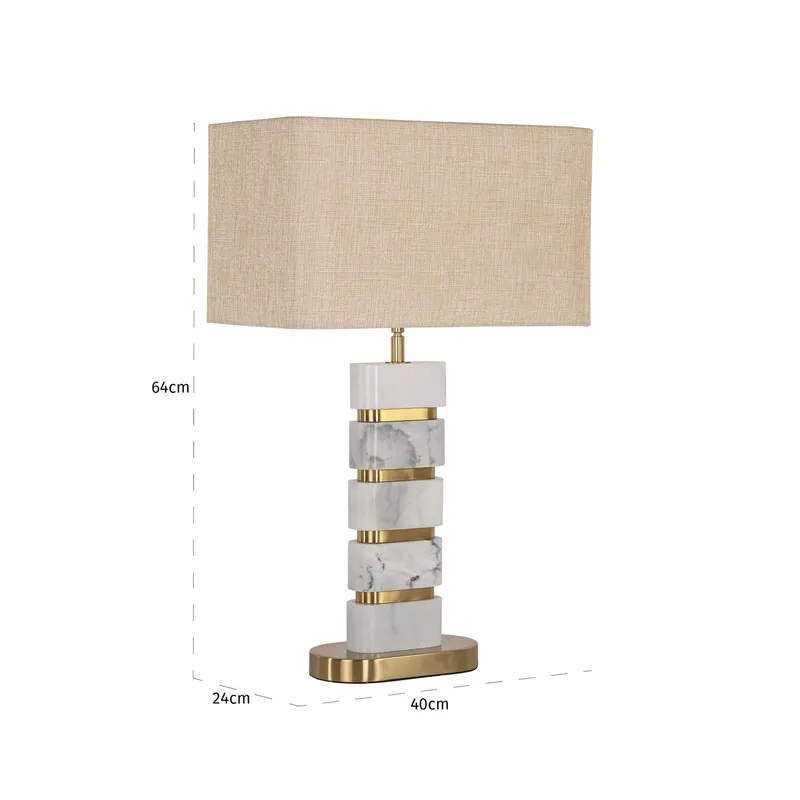 Tischleuchte Lenore, Goldfarben von Richmond Interiors, Maßzeichnung 28