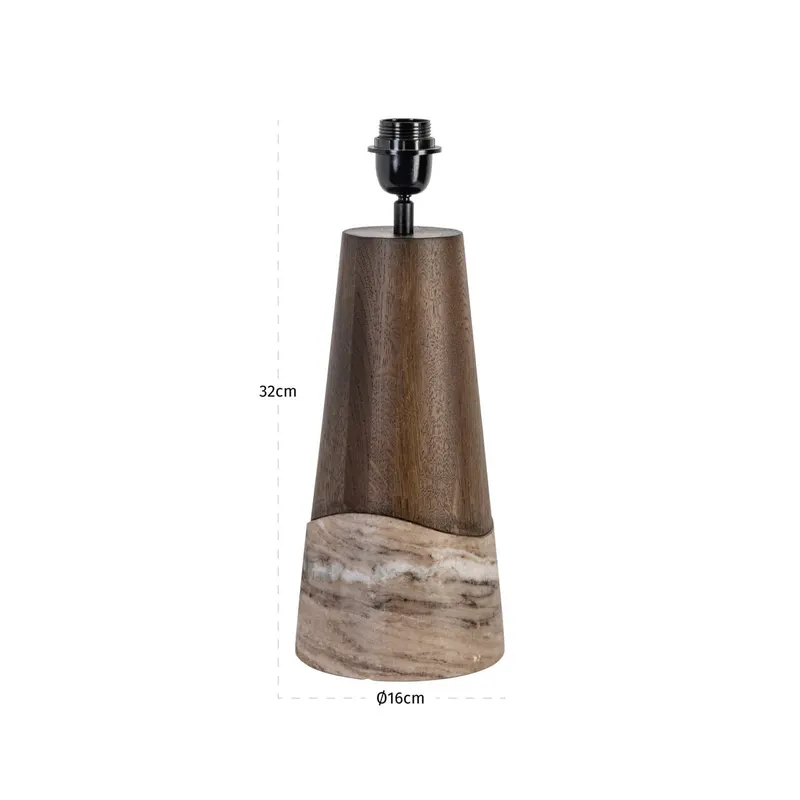 Tischleuchte Peyton, Smoked Charcoal von Richmond Interiors, Maßzeichnung 2