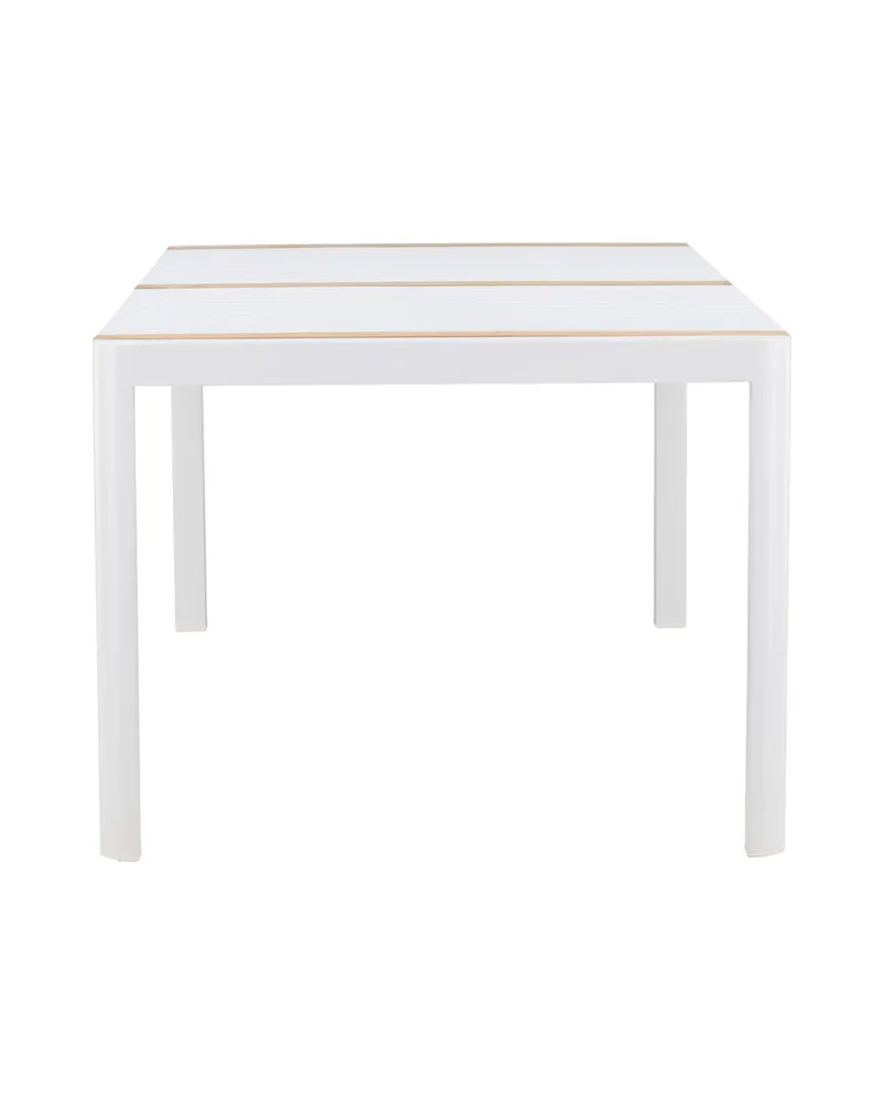 Togo rechteckiger Gartentisch aus Aluminium und Teak in 200 × 100 cm, Weiß, Ansicht 11