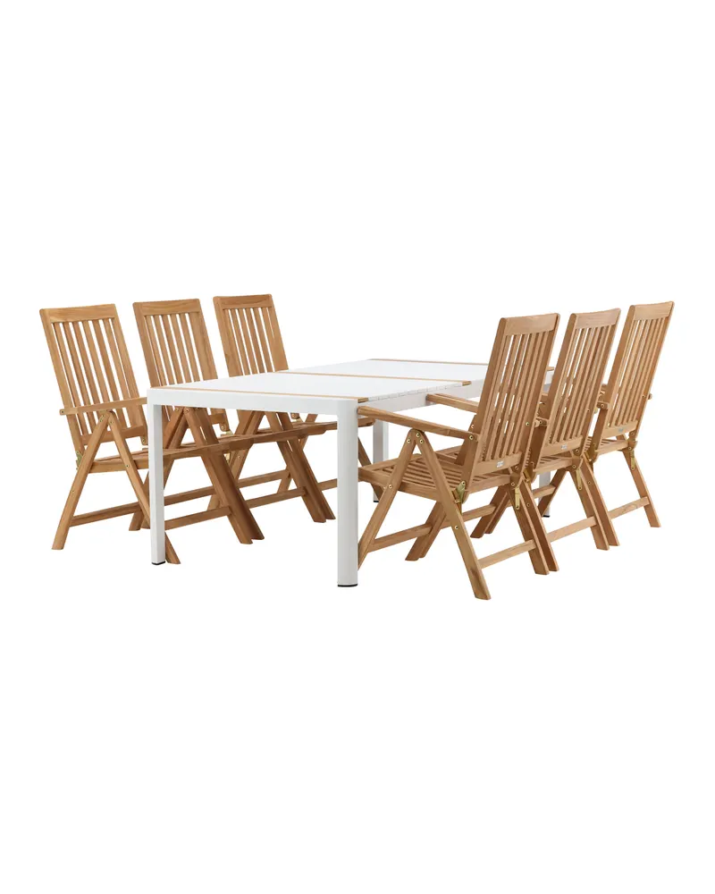 Togo & Kenya Gartenmöbel-Set mit 6 Teakstühlen, Ansicht 5