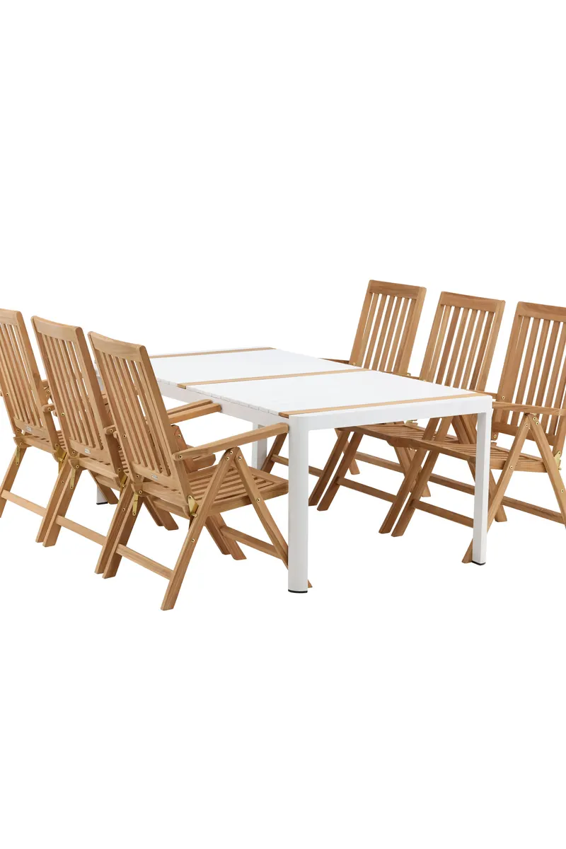 Togo & Kenya Gartenmöbel-Set mit 6 Teakstühlen, Ansicht 14