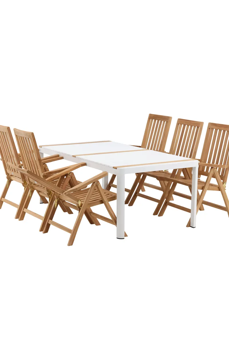 Togo & Kenya Gartenmöbel-Set mit 6 Teakstühlen, Ansicht 15