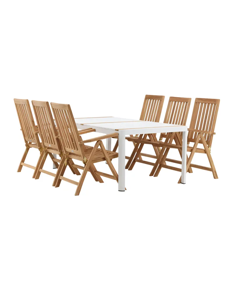 Togo & Kenya Gartenmöbel-Set mit 6 Teakstühlen, Ansicht 3