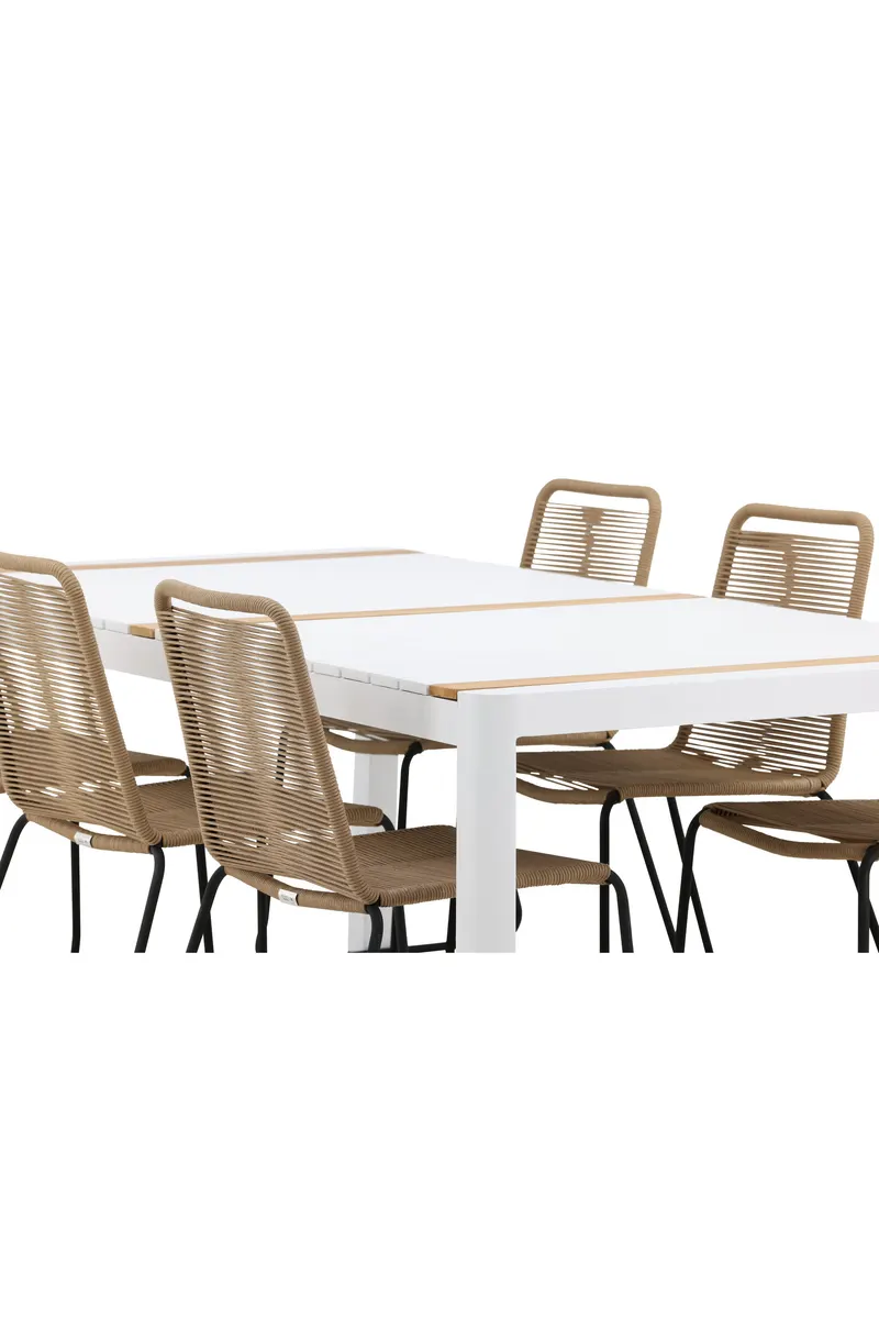 Togo & Lindos Gartenmöbel-Set mit 6 Seilstühlen, Ansicht 13
