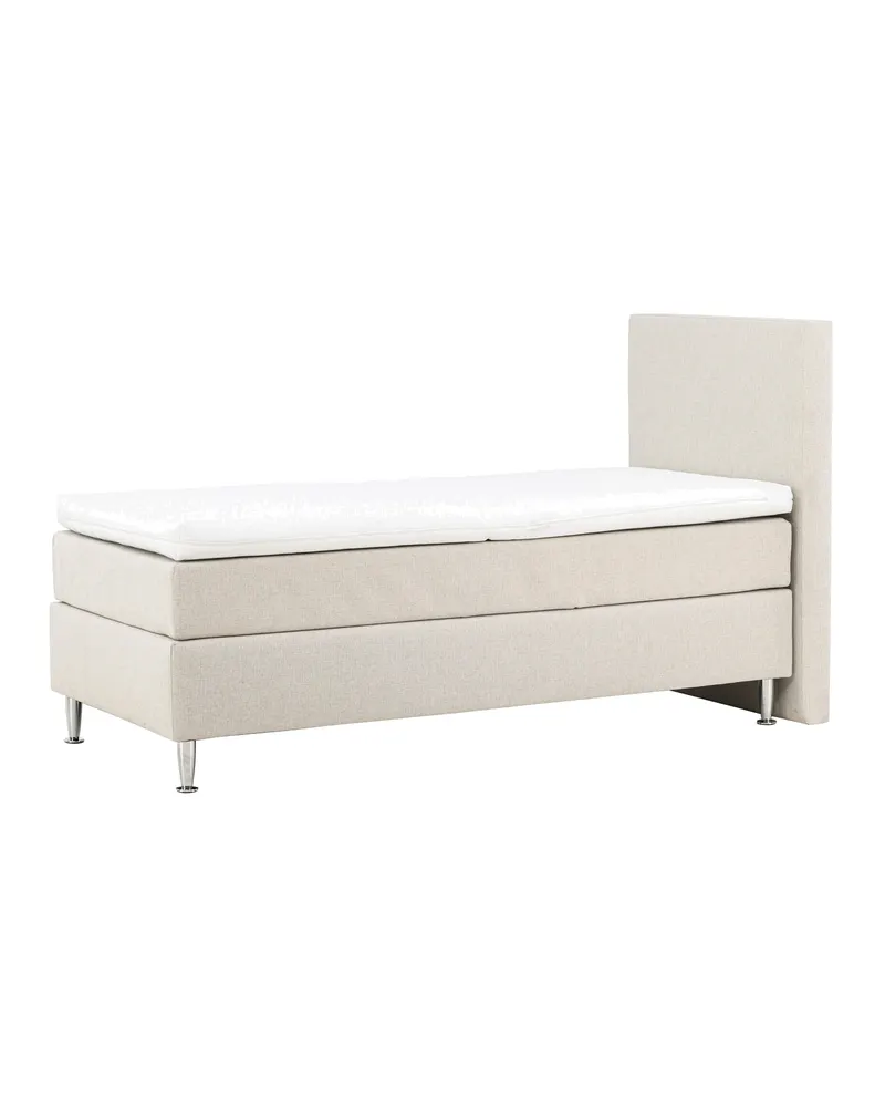 Toledo Kontinentalbett mit Kopfteil in 200 × 66 × 90 cm, Beige, Gestell Champagner, Ansicht 6