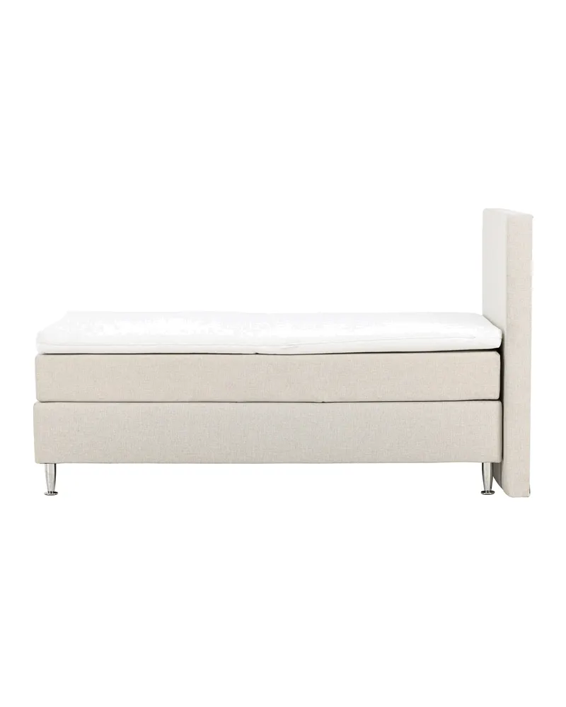Toledo Kontinentalbett mit Kopfteil in 200 × 66 × 90 cm, Beige, Gestell Champagner, Ansicht 7