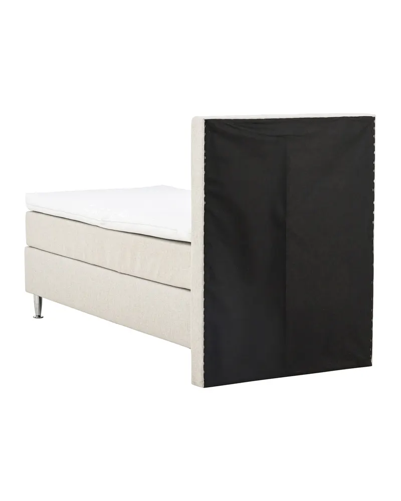 Toledo Kontinentalbett mit Kopfteil in 200 × 66 × 90 cm, Beige, Gestell Champagner, Ansicht 8