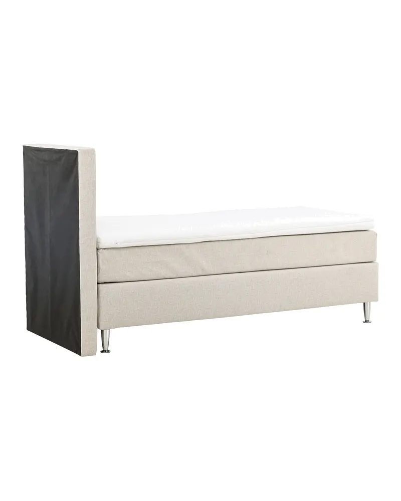 Toledo Kontinentalbett mit Kopfteil in 200 × 66 × 90 cm, Beige, Gestell Champagner, Ansicht 11
