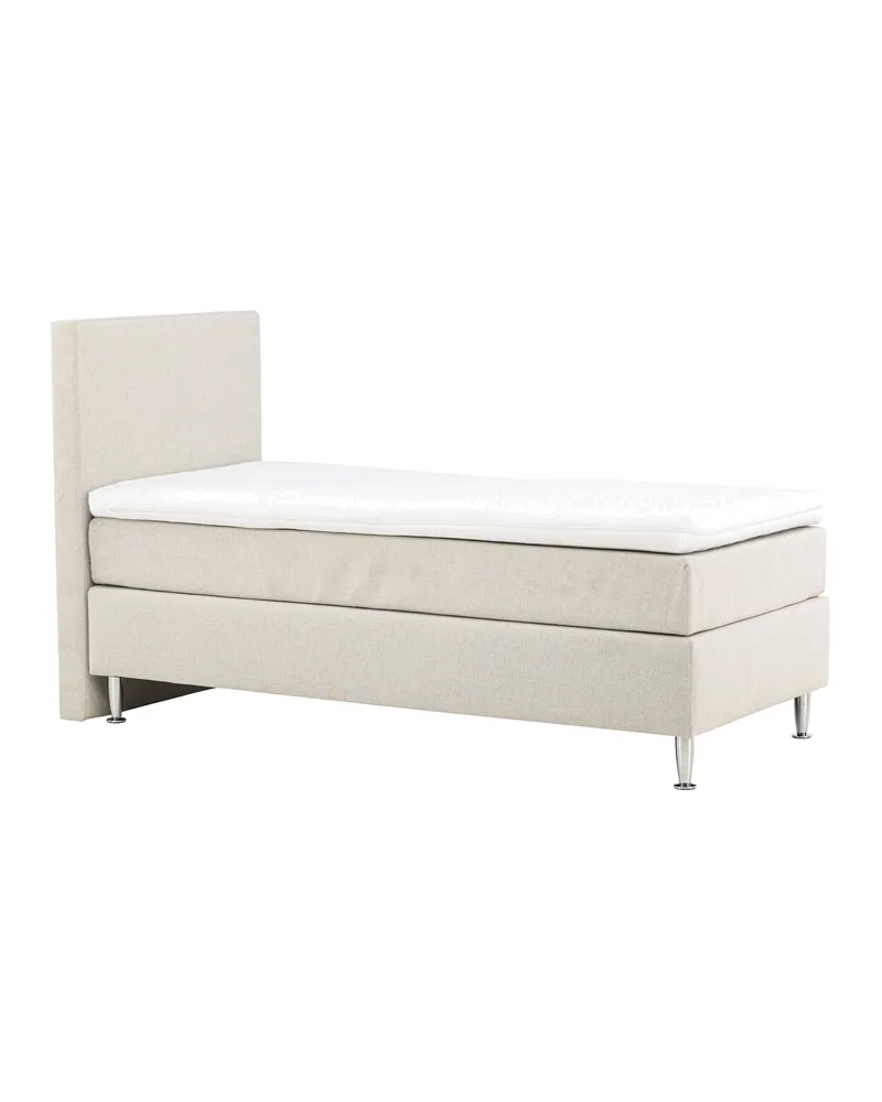 Toledo Kontinentalbett mit Kopfteil in 200 × 66 × 90 cm, Beige, Gestell Champagner, Ansicht 12
