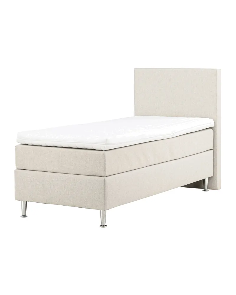 Toledo Kontinentalbett mit Kopfteil in 200 × 66 × 90 cm, Beige, Gestell Champagner, Ansicht 3