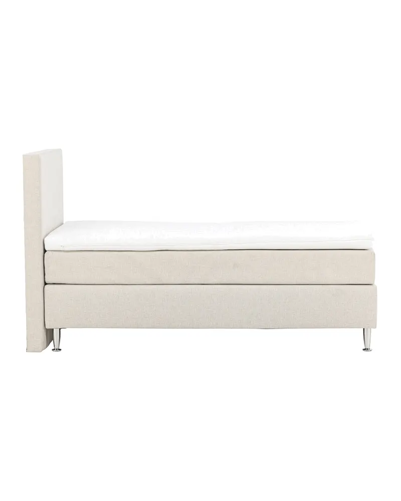 Toledo Kontinentalbett mit Kopfteil in 200 × 66 × 90 cm, Beige, Gestell Champagner, Ansicht 4