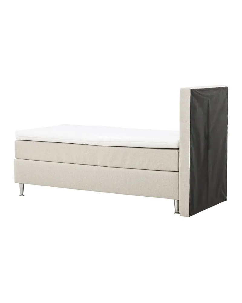 Toledo Kontinentalbett mit Kopfteil in 200 × 66 × 90 cm, Beige, Gestell Champagner, Ansicht 5